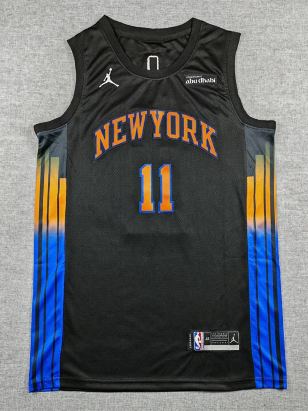 New York City Style Basketball Jersey - Black/Orange/Blue #11